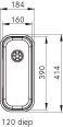 Franke Chiuvetă  Largo LAX 110.16D sub blat 1120157550