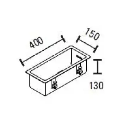 ABK Bingara chiuvetă mică din oțel inoxidabil 15x40cm cu montaj la novel sub blat și la suprafață KS51015001 6300-BIN15fVI
