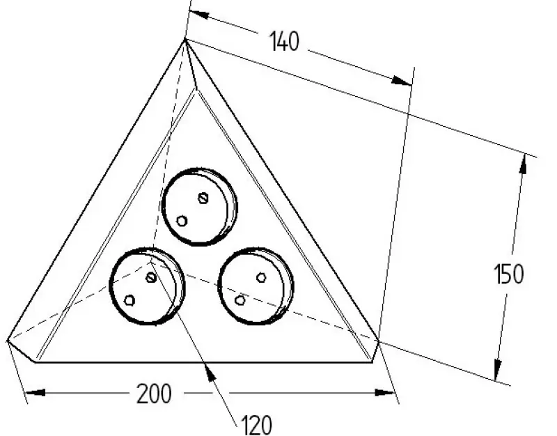 Coloană de energie cu 3 prize VHL 3 ST.