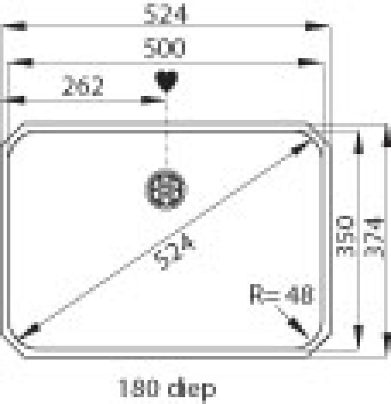 Franke Chiuvetă LAX 110,50 de la Largo, pentru montare sub blat, 1220067750